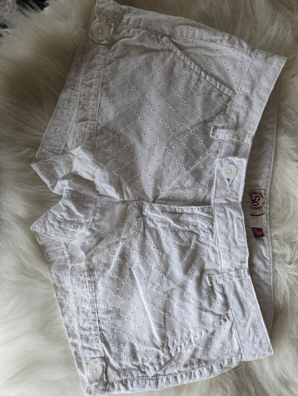 White Eyelet Shorts